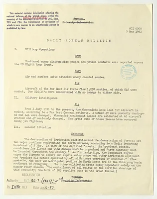 Memorandum, Daily Korean Bulletin