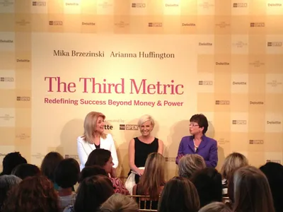 Valerie Jarrett with Mika Brzezinski and Ariana Huff on The Third Metric