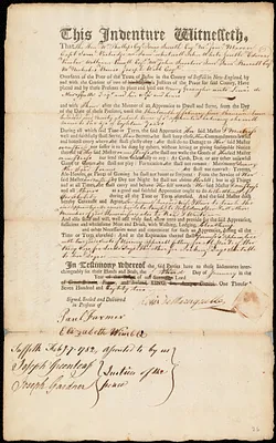 Mary Graingher indentured to apprentice with Lewis de Maresquelle of ?, 3 January 1782