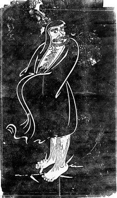 Bodhidharma crossing the Yangtze River