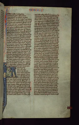 Historiated Initial ""A"" with St. John Writing