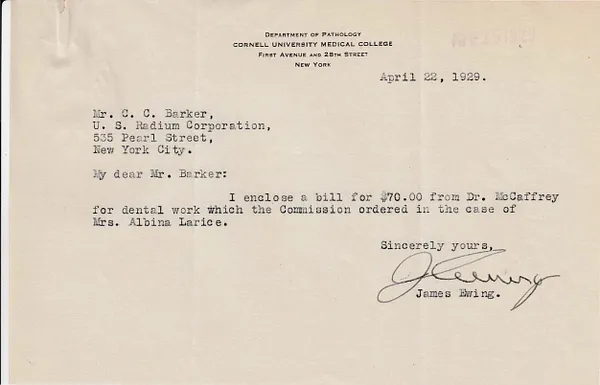 Letters Received to C.C. Barker [H.H. Barker], April 22, 1929