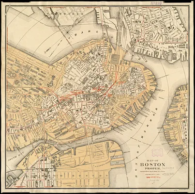 Map of Boston proper