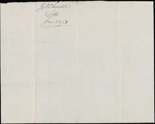 James Chandler to W. A. Harrington, 26 June 1858