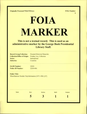 Miscellaneous Sweden Trip Information [1971-1981] [27]