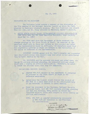 Memorandum for President Harry S. Truman