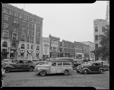 WNAC, Yankee Network, billboard in Kenmore Square