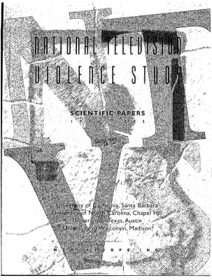 National Television Violence Study-Executive Summary,  1994-1995 [Bound Material]