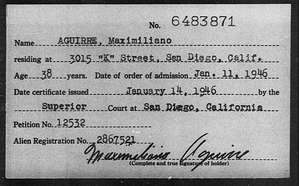 Aguirre, Maximiliano - 1946