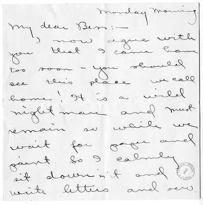 Letter from Catherine Patterson to Bess Wallace