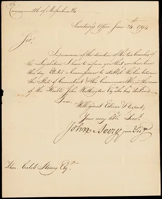 Appointment as Commissioner to establish Conn. line