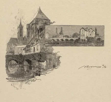 Fontainebleau Forest: Moret, the Wood-Mill (La Forêt de Fontainebleau: Moret, la porte de Montereau, le moulin à tan)
