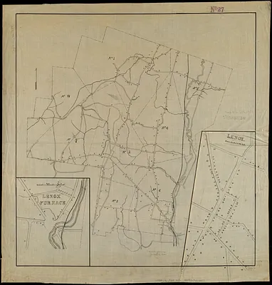 Map of the town of Lenox, Massachusetts