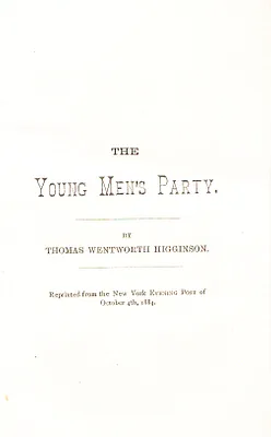 The Young Men's Party, 1884 October 4