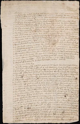 Letter from John Cotton, Plymouth, to Rowland Cotton, Sandwich,1696 July 27