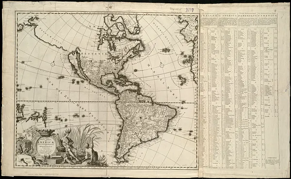 Recentissima novi orbis, sive Americae Septentrionalis et Meridionalis tabula