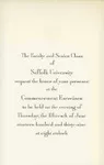 1939 Suffolk University commencement invitation