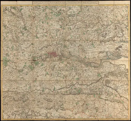 A new and accurate map of the country twenty-five miles round London