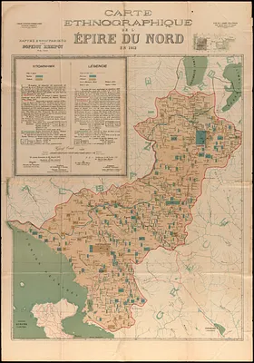 Carte ethnographique de l'Epire du Nord en 1913