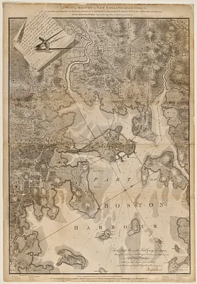 A plan of Boston in New England with its environs