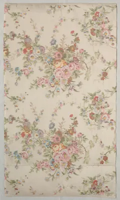 Printed Silk with Flower Design