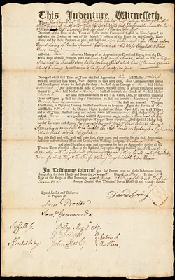 John Plant indentured to apprentice with David Loring of Boston, 7 May 1767