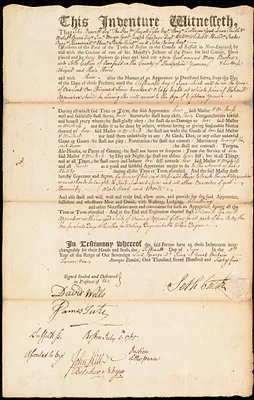 Mary Barber indentured to apprentice with Seth Catlin of Deerfield, 15 June 1765