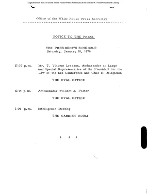 President's Schedule