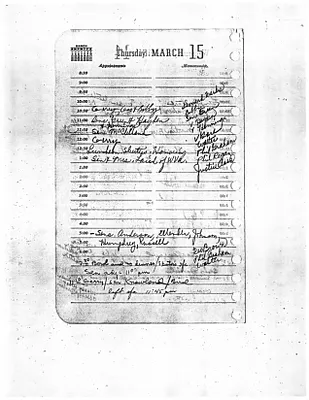 Lyndon Johnson's 1956 Desk Diary I, beginning 3/15/1956