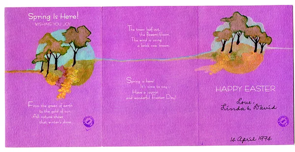Easter Card from Linda and David Wallace to Bess W. Truman