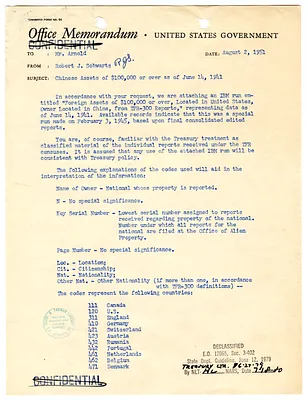 Memorandum to Elting Arnold from Robert J. Schwartz