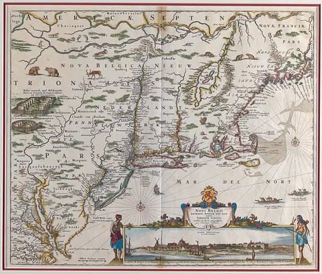 Novi Belgii, novaeque Angliae nec non partis Virginiae Tabula