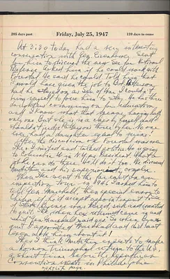 Diary Entry of Harry S. Truman