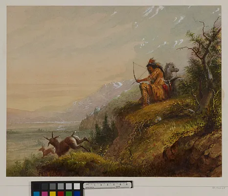 A Pawnee Indian Shooting Antelope