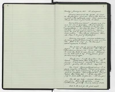 Handwritten journal entry for January 20, 1969