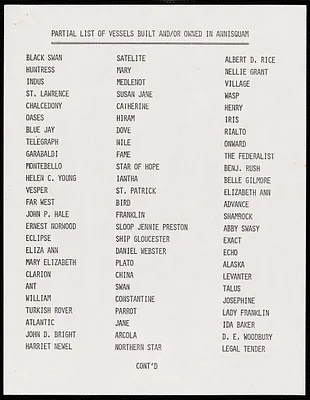 Vessels, histories