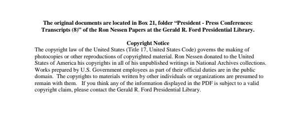 President - Press Conferences: Transcripts (8)