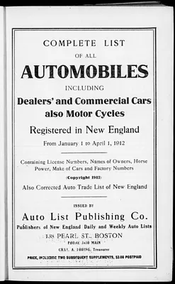 Complete list of all automobiles