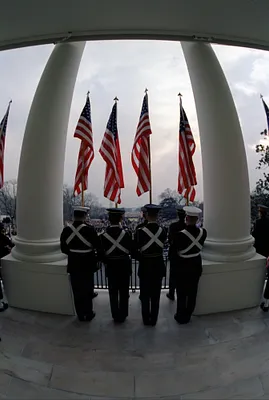 White House Ceremony and Reception for freed American hostages held in Iran South Lawn military honor guard