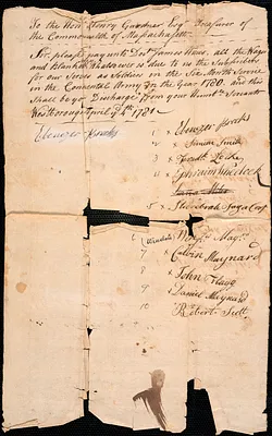 Call of Payment to Soldiers, 1781