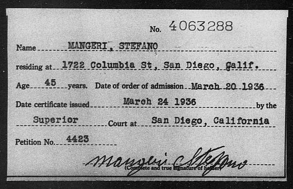 Mangeri, Stefano - 1936