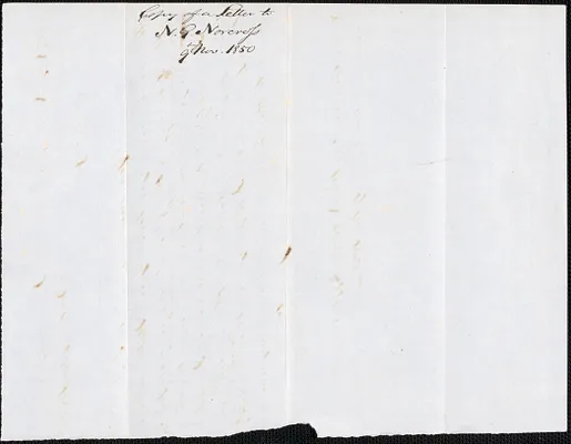 Copy of a letter from George Coffin to N. G. Norcross, 9 November 1850