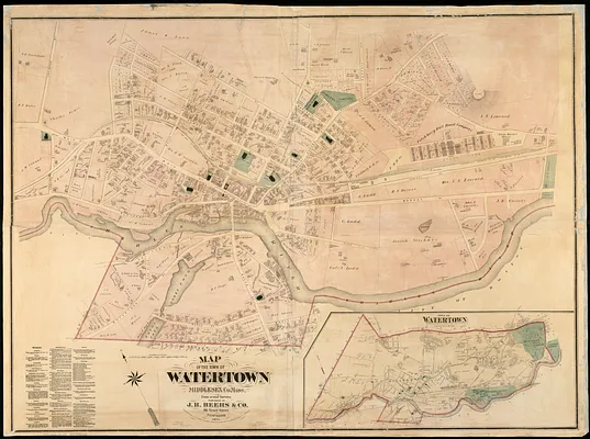 Map of the town of Watertown