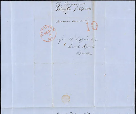 Zebulon Ingersoll to George Coffin, 7 September 1850