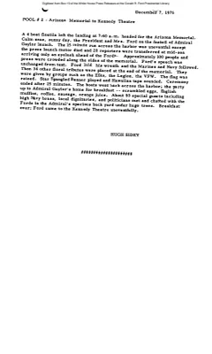 Pool #2 - Arizona Memorial to Kennedy Theatre [Pool Report]