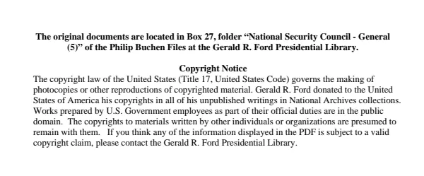 National Security Council - General (5)