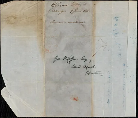 Oliver Frost to George Coffin, 9 January 1843