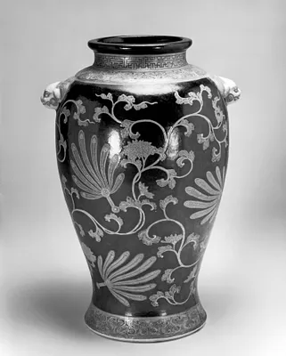 Vase with Feather Fans