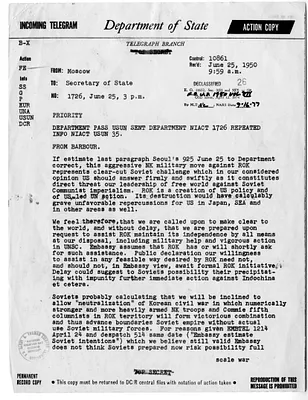 Telegram from Ambassador Alan G. Kirk to Secretary of State Dean Acheson