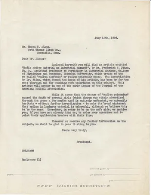 Letters Sent to Mason T. Adams, July 12, 1926